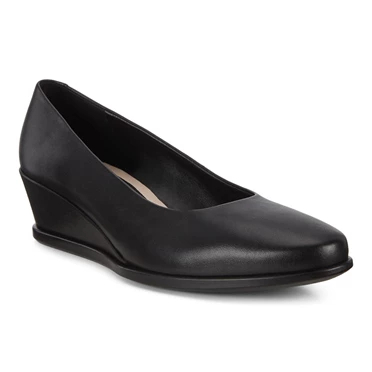 Ecco Shape 45 Wedge Pumps Dame Svarte | VFWTUC-204