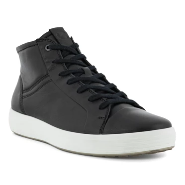 Ecco Soft 7 City High Tops Casual Sko Herre Svarte | TJSEUV-217