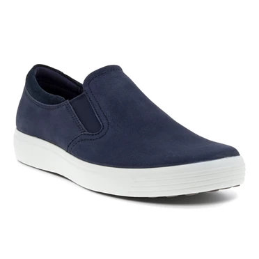 Ecco Soft 7 Slip On 2.0 Casual Sko Herre Blå / Marineblå | OIBEMZ-654