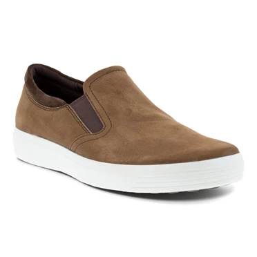 Ecco Soft 7 Slip On 2.0 Casual Sko Herre Brune / Kaffe | SCFUVB-025