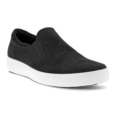 Ecco Soft 7 Slip On 2.0 Casual Sko Herre Svarte | ZTBUVE-983