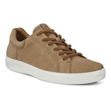 Ecco Soft 7 Street Perf Casual Sko Herre Brune | COIAWS-952