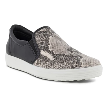 Ecco Soft 7 Street Slip On Casual Sko Dame Svarte | GLJSUB-748