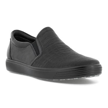 Ecco Soft 7 Street Slip On Casual Sko Dame Svarte | JBHRSK-579