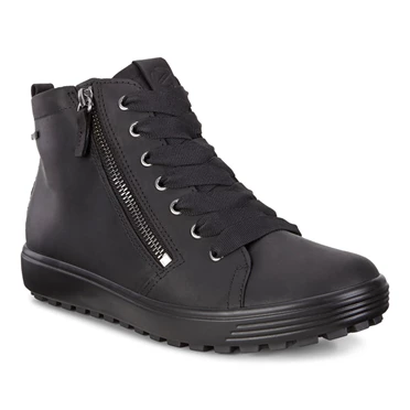 Ecco Soft 7 Tred Vanntette Hi Joggesko Dame Svarte | QKAVXG-842