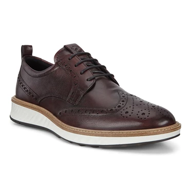 Ecco St.1 Hybrid Brogue Casual Sko Herre Grå | ZCSPFM-384