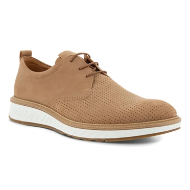 Ecco St.1 Hybrid Summer Perf Casual Sko Herre Brune | DOEZXN-934