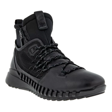 Ecco Zipflex High Tops Joggesko Herre Svarte | BKIFVO-190